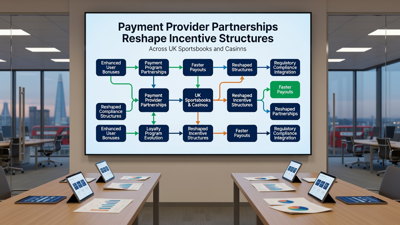 Chart depicting changes in incentive distribution after payment partnerships in UK gambling sector